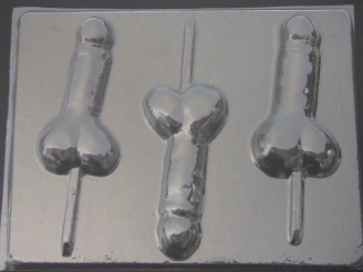 128x 6 Inch Penis Chocolate Candy Lollipop Mold